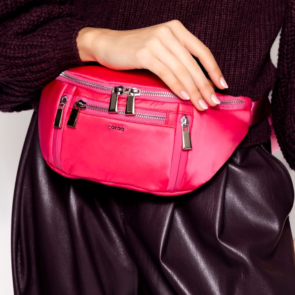 Free People Carra Vibrant Pink Luxury Crossbody Sports Bag